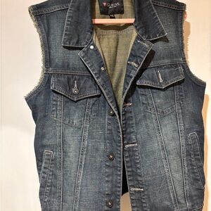 Guess Blue Denim Vest
